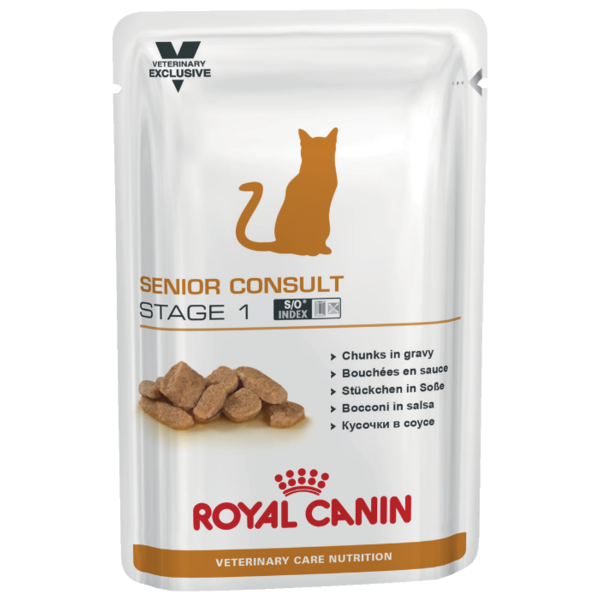 Корм для пожилых кошек Royal Canin Senior Consult Stage 1 для профилактики МКБ 100 г (кусочки в соусе)