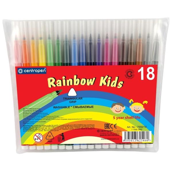 Centropen Набор фломастеров Rainbow Kids (7550), 18 шт.