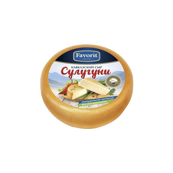 Сыр Favorit Cheese сулугуни мягкий копченый 45%