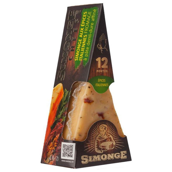 Сыр Simonge полутвердый с итальянскими приправами 50%