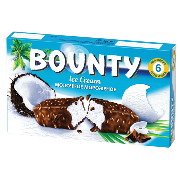 Мороженое Bounty молочное 234,6 г (6 шт по 39,1 г)
