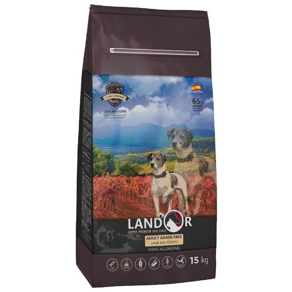 Корм для собак Landor Adult Grain Free Lamb&Potato с бататом и ягненком для любой собаки