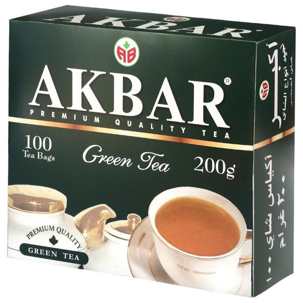 Чай зеленый Akbar Green Tea в пакетиках