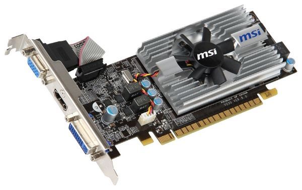 MSI GeForce GT 620 700Mhz PCI-E 2.0 1024Mb 1333Mhz 64 bit DVI HDMI HDCP