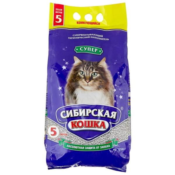 Комкующийся наполнитель Сибирская кошка Супер 5 л