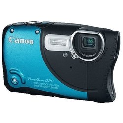 Canon PowerShot D20 (blue 12.1Mpix Zoom5x 3 1080p SDHC IS KPr/WPr/FPr GPS NB-6L, защищенная)
