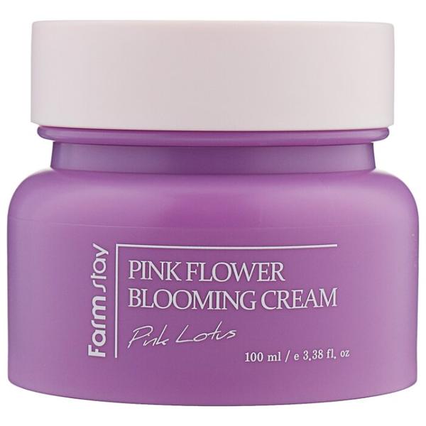 Farmstay Pink Flower Blooming Cream Pink Lotus Крем для лица с экстрактом лотоса