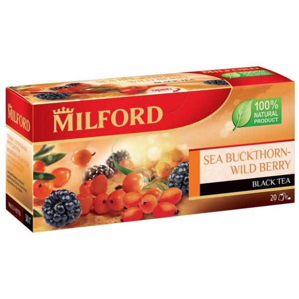 Чай черный Milford Sea buckthorn-wild berries в пакетиках