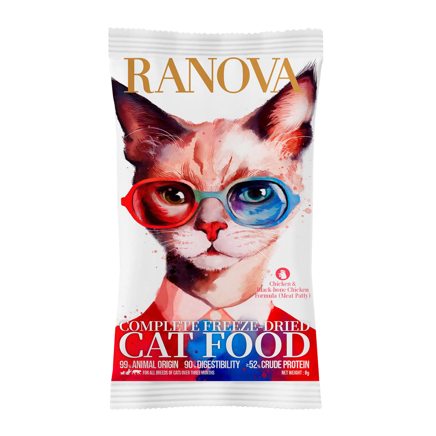 Полнорационный сухой (сублимированный) корм Ranova для кошек с курицей