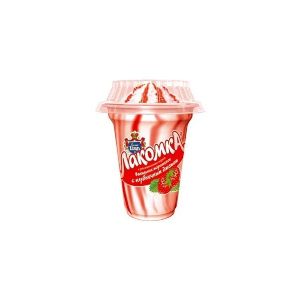 Мороженое Русский Холодъ сливочное Лакомка с клубничным джемом, 200 г