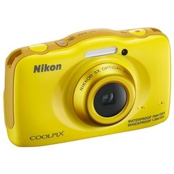 Nikon Coolpix S32 (желтый) + рюкзак
