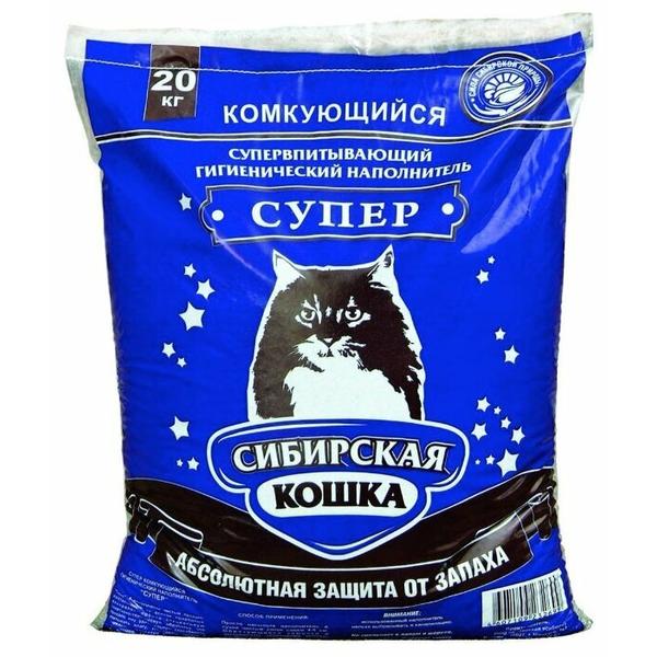 Комкующийся наполнитель Сибирская кошка Супер 20 кг