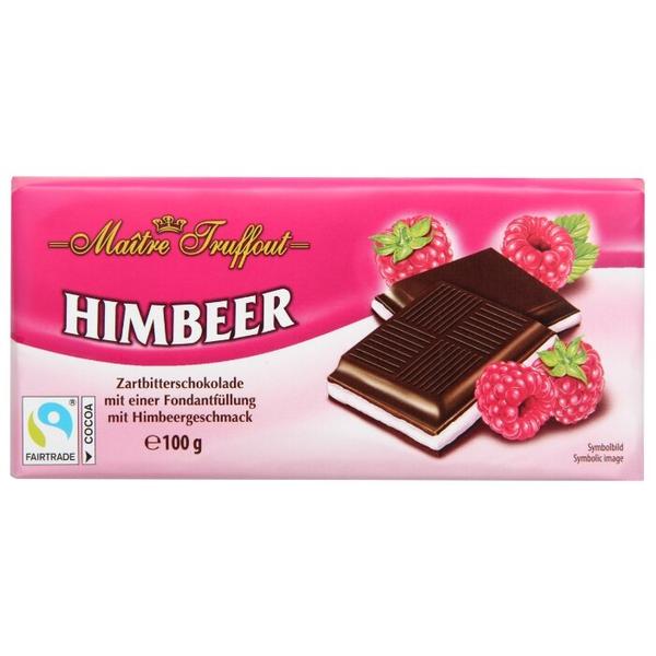 Шоколад Maitre Truffout Himbeer темный с помадной начинкой со вкусом малины 50%