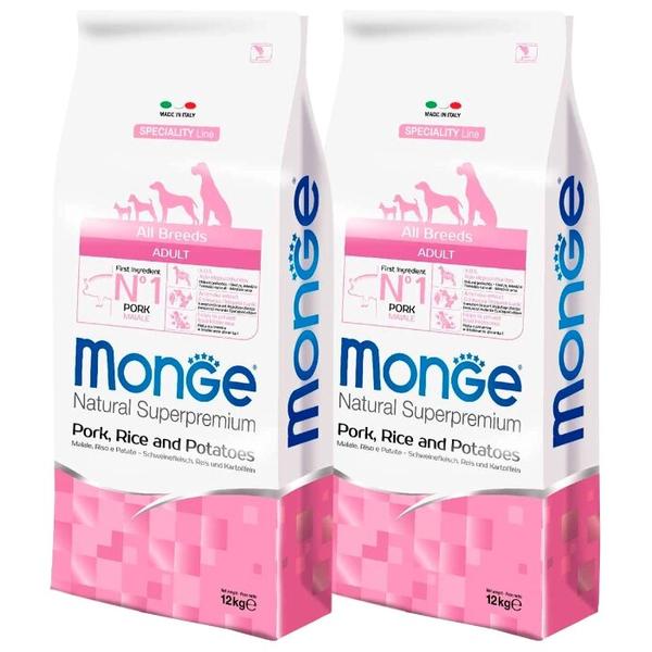 Корм для собак Monge Speciality line для здоровья костей и суставов, свинина с рисом, с картофелем