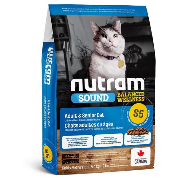 Корм для кошек Nutram S5 Для взрослых и пожилых кошек