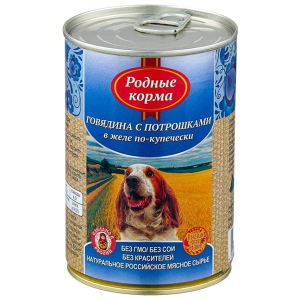 Корм для собак Родные корма Говядина с потрошками в желе по-купечески