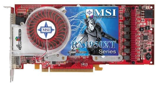 MSI Radeon X1950 XT 625Mhz PCI-E 256Mb 1800Mhz 256 bit 2xDVI VIVO HDCP YPrPb