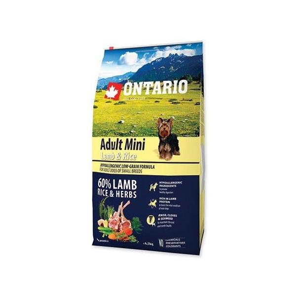 Корм для собак Ontario Adult Mini Lamb & Rice