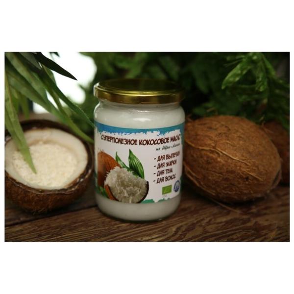 Два кокоса Масло кокосовое Organic Virgin premium, стеклянная банка