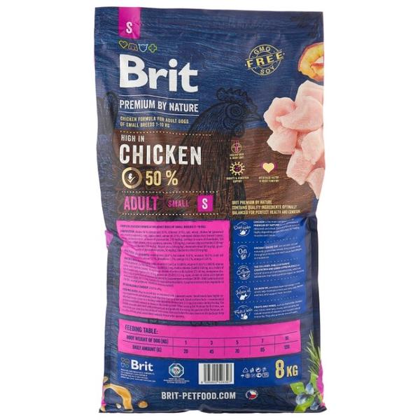 Корм для собак Brit Premium by Nature курица (для мелких пород)