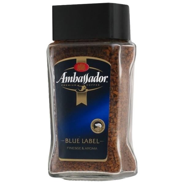 Кофе растворимый Ambassador Blue Label сублимированный, стеклянная банка