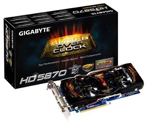 GIGABYTE Radeon HD 5870 950Mhz PCI-E 2.1 1024Mb 5000Mhz 256 bit 2xDVI HDMI HDCP