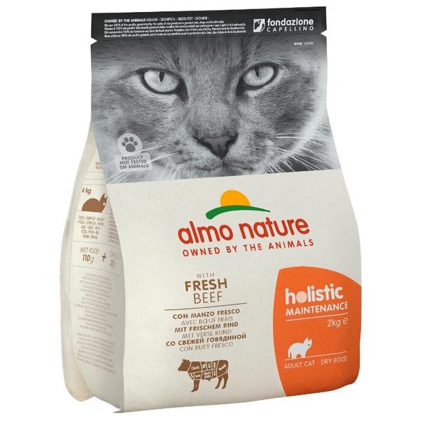 Корм для кошек Almo Nature Holistic с говядиной и с коричневым рисом