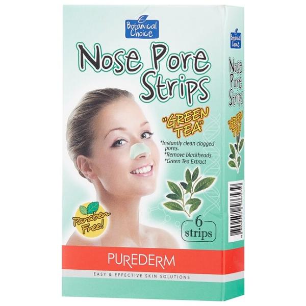 Purederm Очищающие полоски для носа Зеленый чай