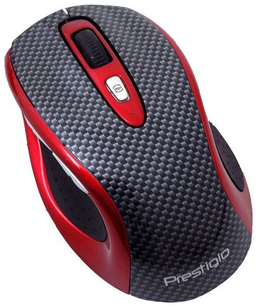 Prestigio S size Mouse PJ-MSL1W Carbon-Red USB