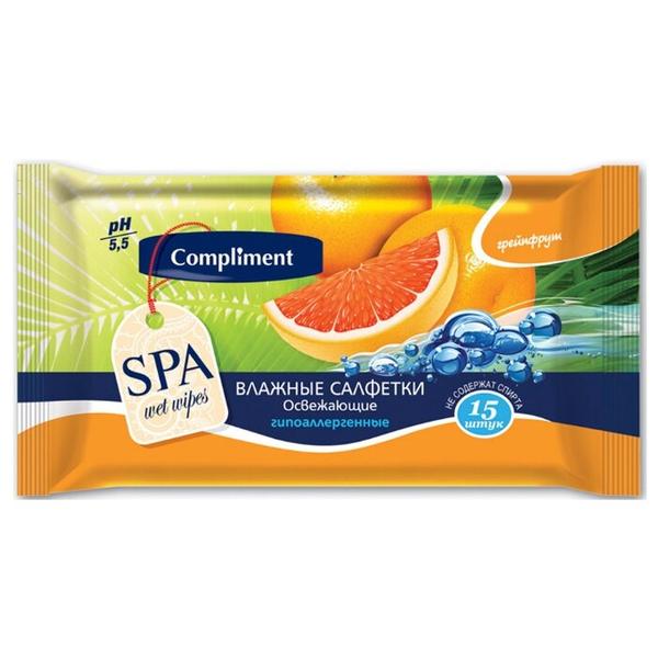 Влажные салфетки Compliment освежающие SPA грейпфрут