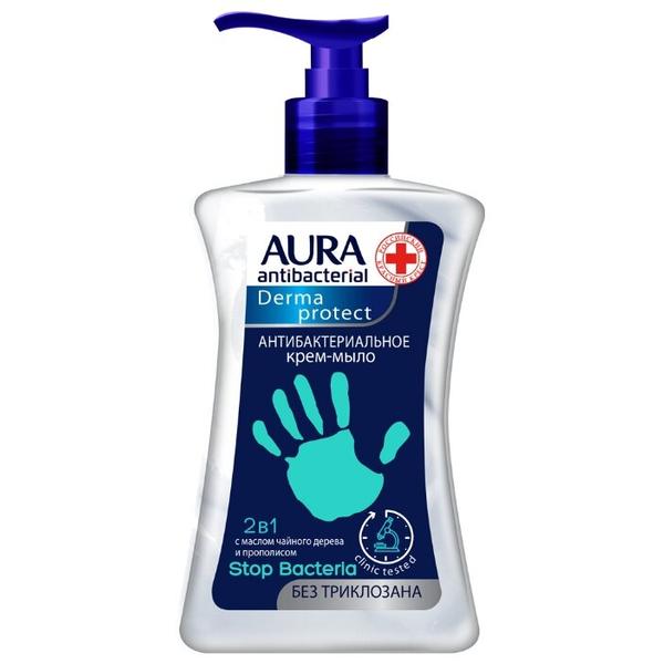 Крем-мыло Aura Derma Protect Антибактериальное с маслом чайного дерева и прополисом