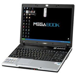 MSI PR600 (Core 2 Duo T7100 1800 Mhz/15.4"/1280x800/1024Mb/120.0Gb/DVD-RW/Wi-Fi/Win Vista HP)