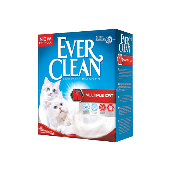 Комкующийся наполнитель Ever Clean Multiple Cat 6 л