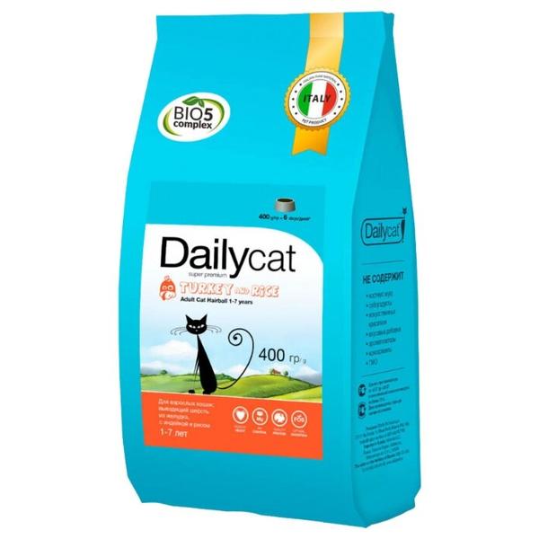 Корм для кошек DailyCat Adult Hairball Turkey & Rice