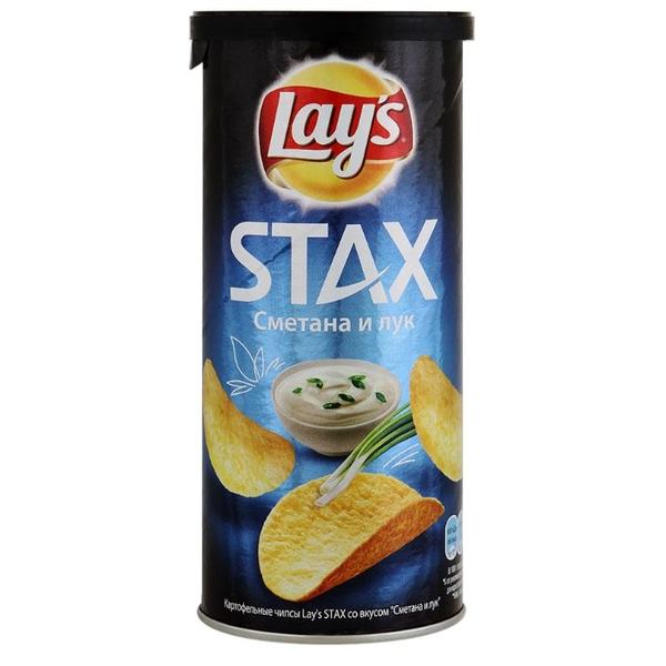 Чипсы Lay's Stax картофельные Сметана и лук