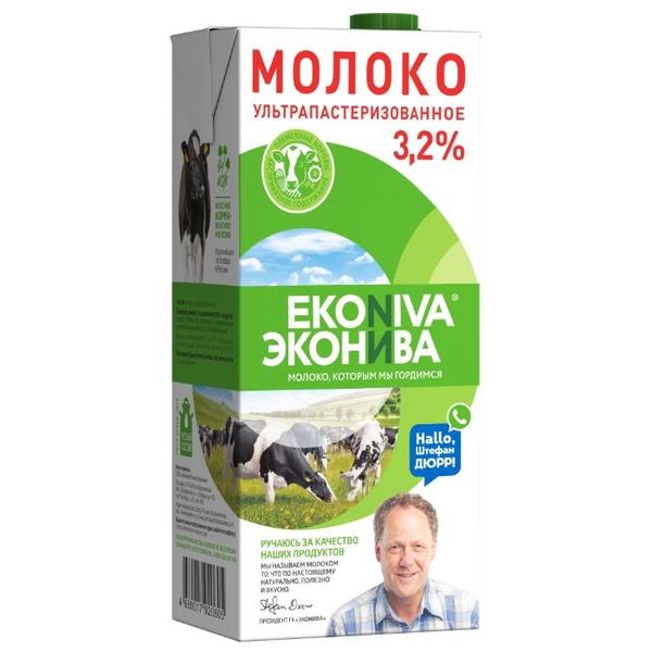 Молоко ЭкоНива ультрапастеризованное 3.2%, 1 л
