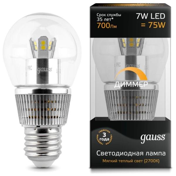 Лампа светодиодная gauss HA105202107-D, E27, G55, 7Вт