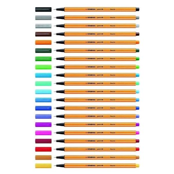 STABILO набор капиллярных ручек Point 88 20 цветов, 0.4 мм (8820)