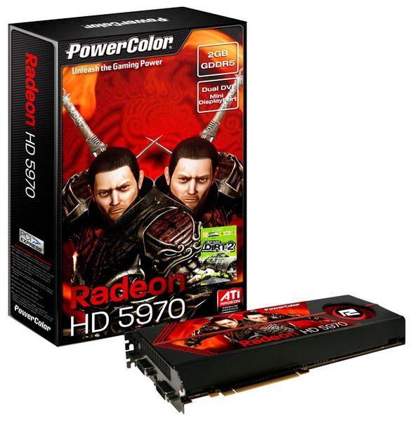 PowerColor Radeon HD 5970 725Mhz PCI-E 2.1 2048Mb 4000Mhz 512 bit 2xDVI HDCP