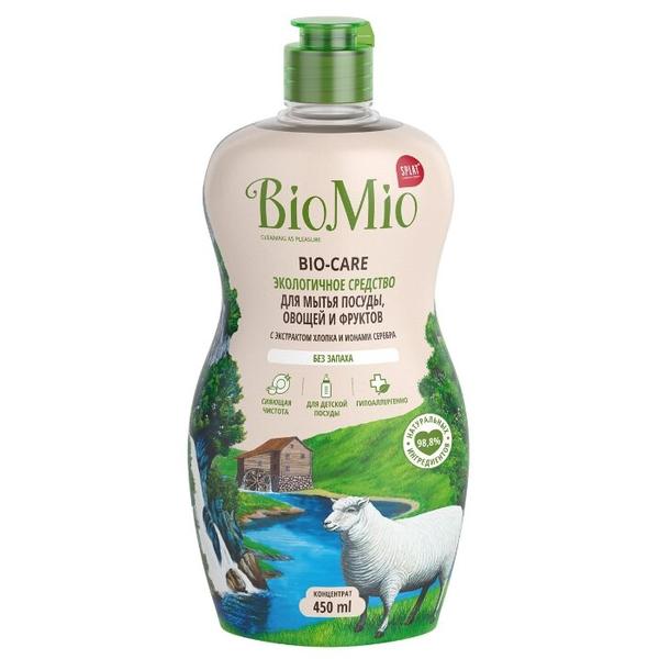 BioMio Средство для мытья посуды, овощей и фруктов без запаха с экстрактом хлопка
