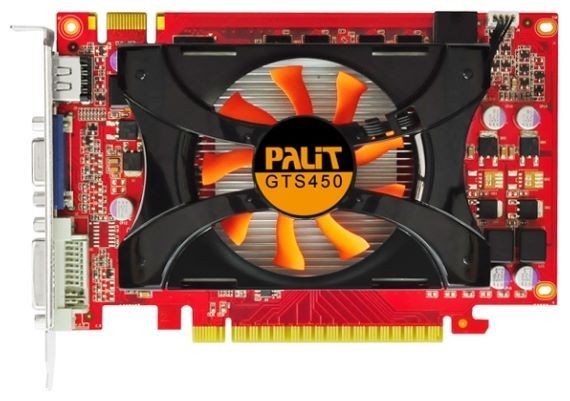 Palit GeForce GTS 450 783Mhz PCI-E 2.0 1024Mb 1400Mhz 128 bit DVI HDMI HDCP
