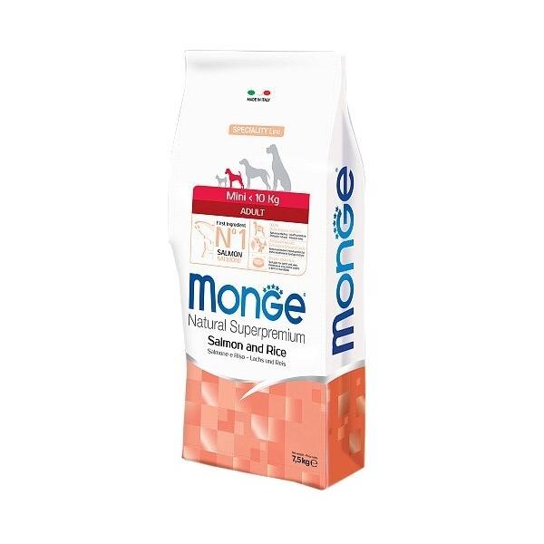 Корм для собак Monge Speciality line для здоровья кожи и шерсти, лосось с рисом (для мелких пород)