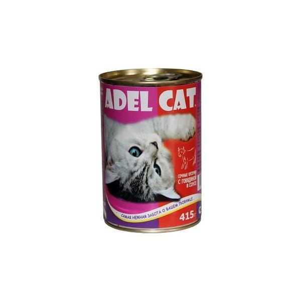 Корм для кошек Adel Cat Сочные кусочки с Говядиной в соусе