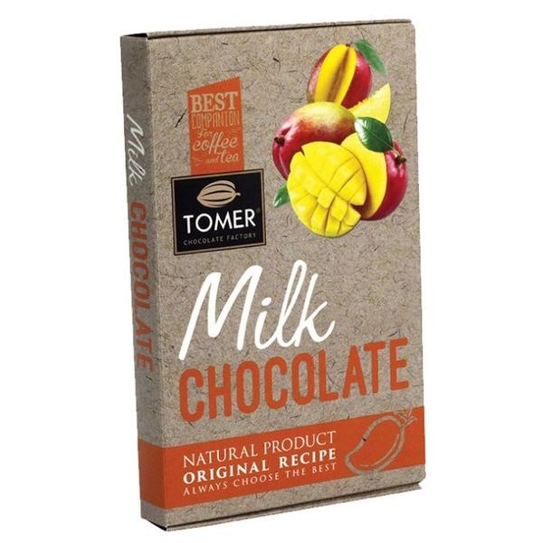 Шоколад Томер молочный с манго порционный 33% какао