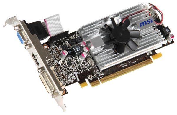 MSI Radeon HD 6570 650Mhz PCI-E 2.1 1024Mb 1800Mhz 128 bit DVI HDMI HDCP One Slot