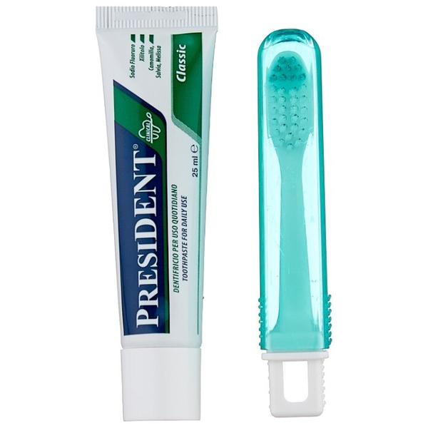 Зубная паста + щетка PresiDENT Classic дорожный набор