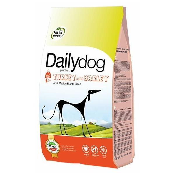 Корм для собак Dailydog Adult Medium and Large Breed turkey and barley