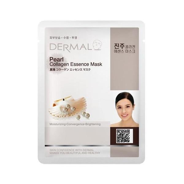 DERMAL Pearl Collagen Essence Mask тканевая маска с коллагеном и жемчужной пудрой