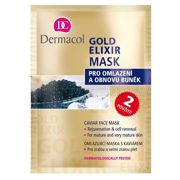 Маска Dermacol Gold Elixir Rejuvenating Caviar Face Mask (2 х 8г)