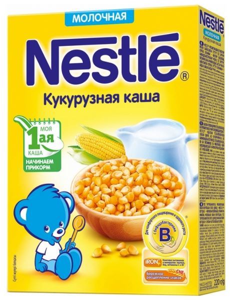 Каша Nestlé молочная кукурузная (с 5 месяцев) 220 г